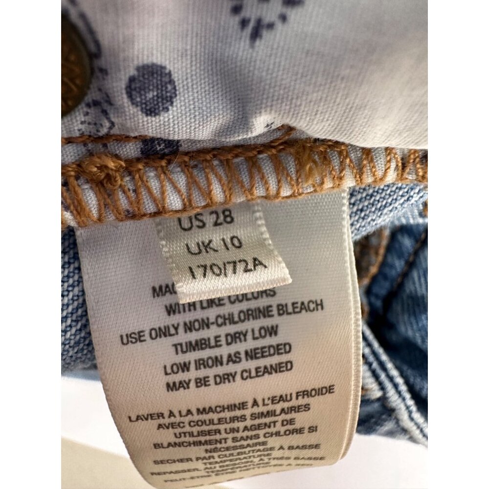 Free People Western Denim Shorts Size 28 Adjustable Waist Cowgirl Boho Country - Picture 9 of 11